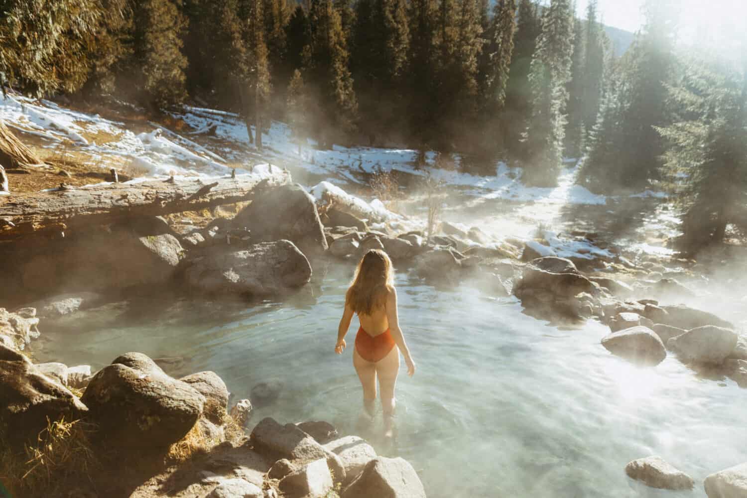 Emily Mandagie at Jerry Johnson Hot Springs