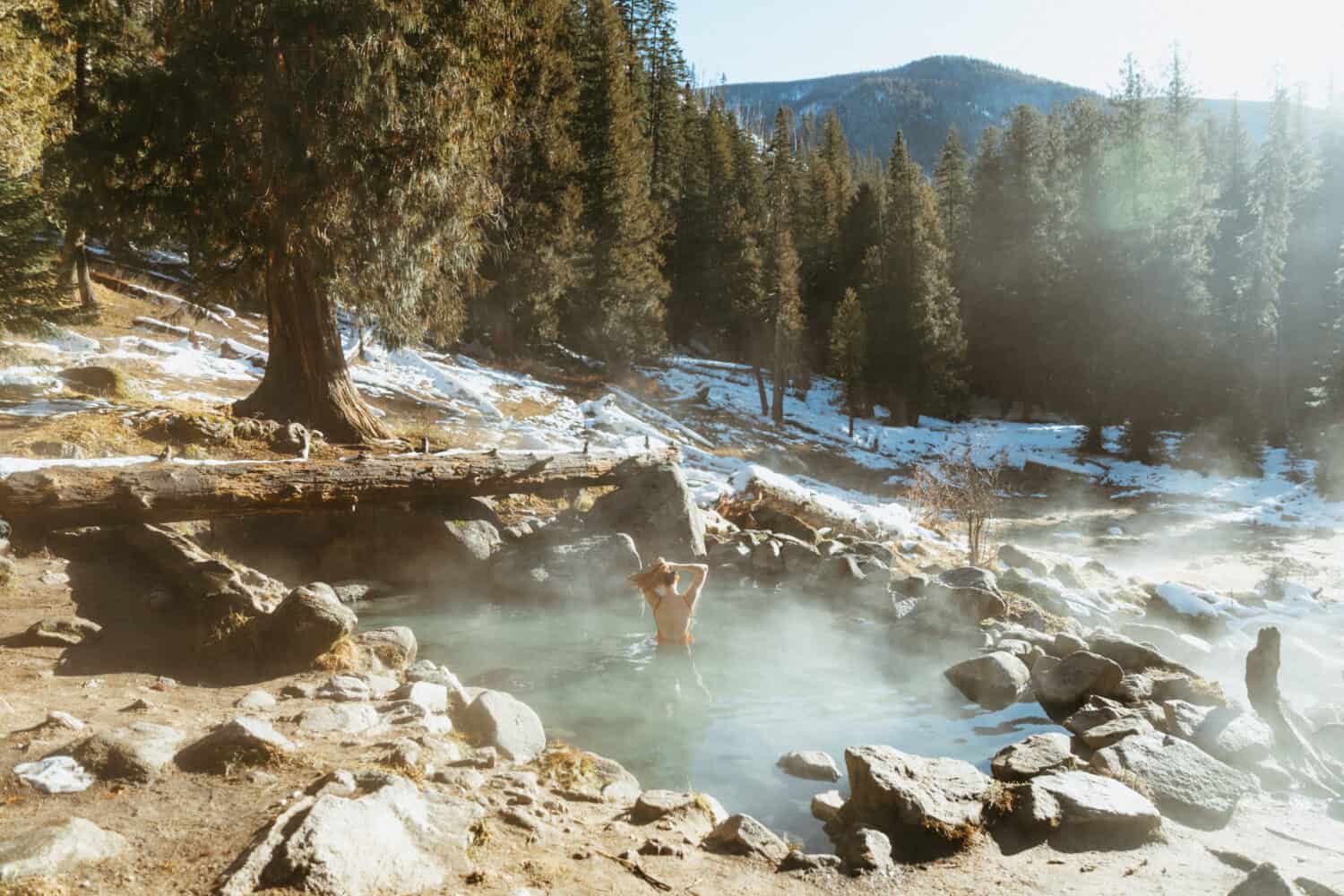 wide shot of the pool