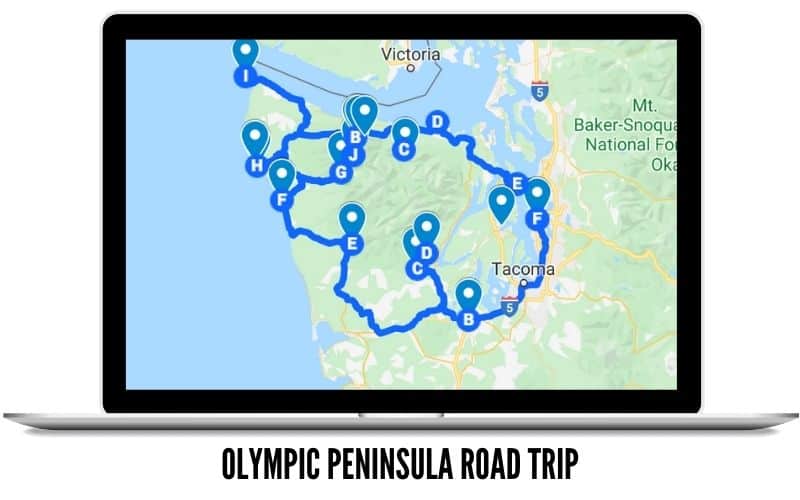 Olympic Peninsula Route MAP - West Coast Road Trips