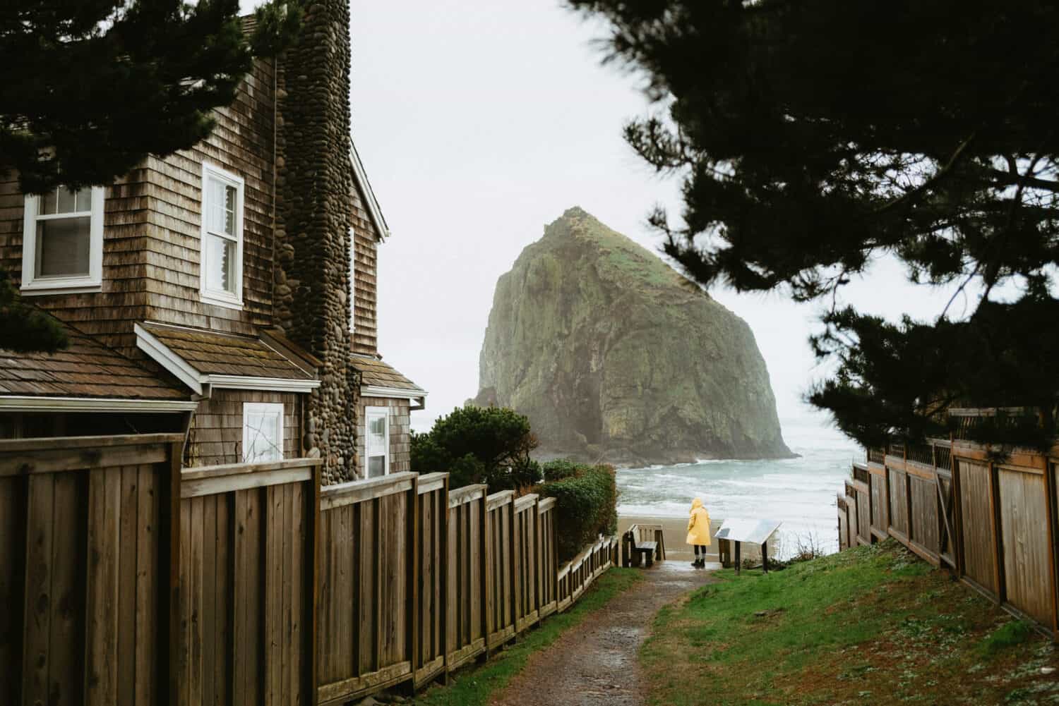 Emily Mandagie at Cannon Beach in Oregon