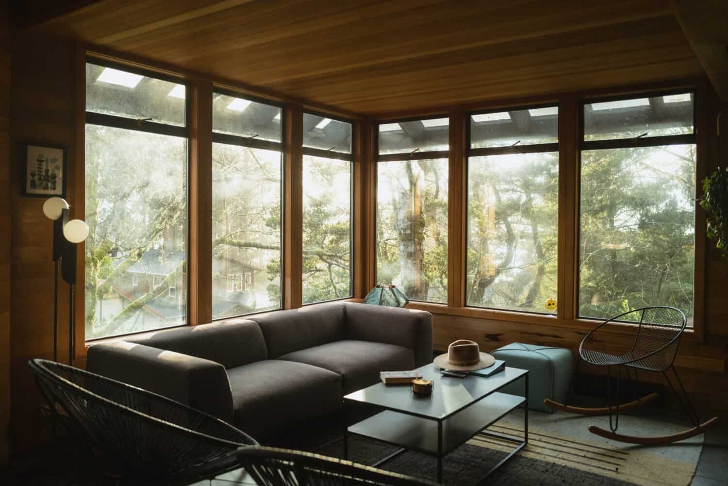 Large Windows in Oregon Coast Cabin