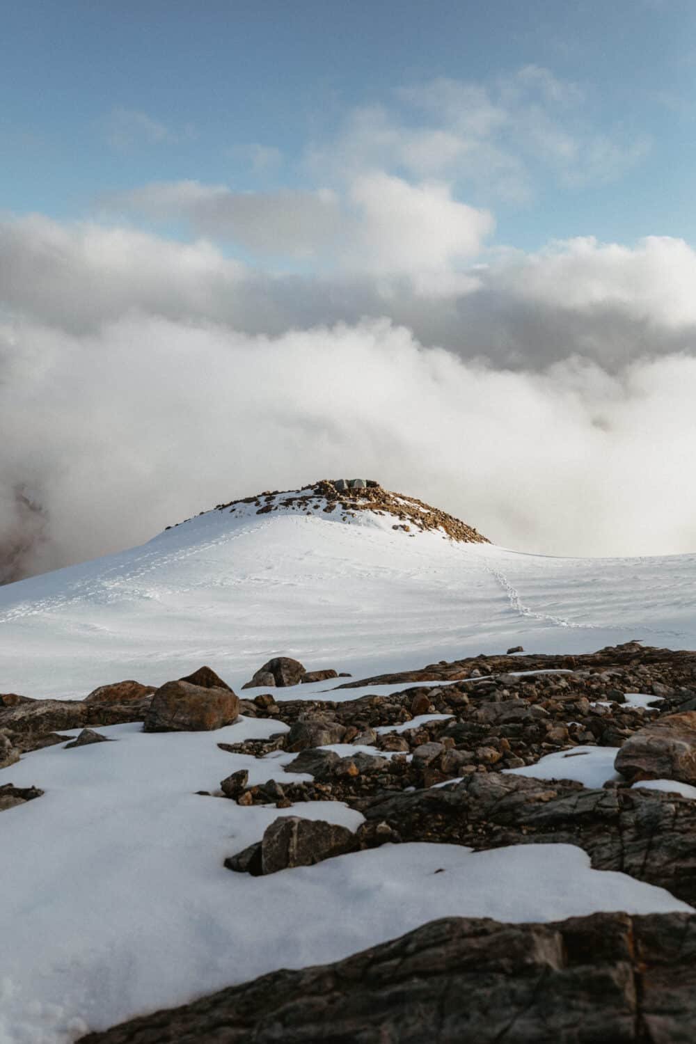 View of Sahale Glacier Camp In July