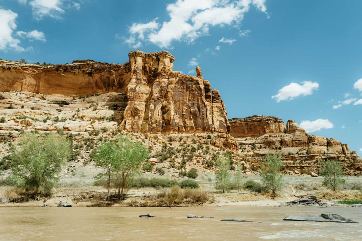 Canyon walls along the Colorado River