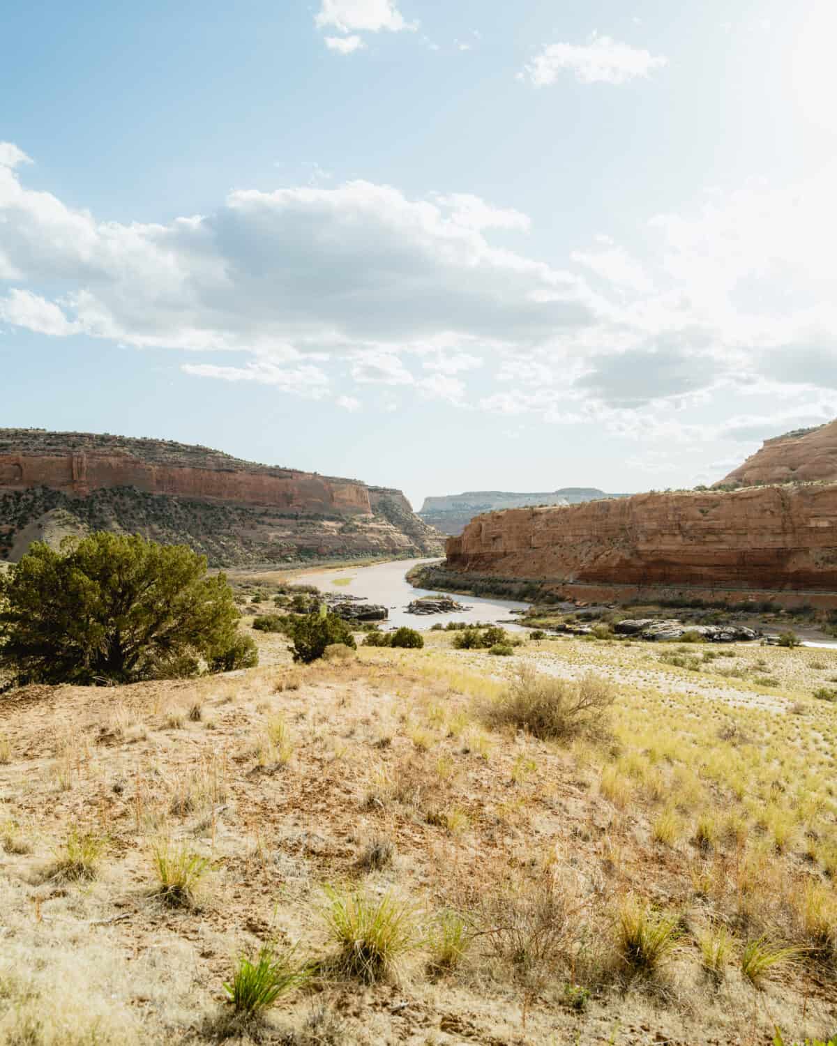 Sunset view of Ruby Horsethief Canyon