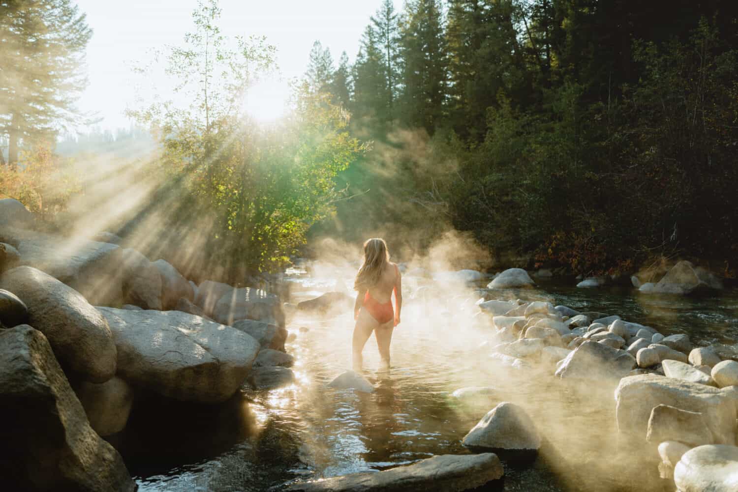 Emily Mandagie at Frenchman's Bend Hot Springs