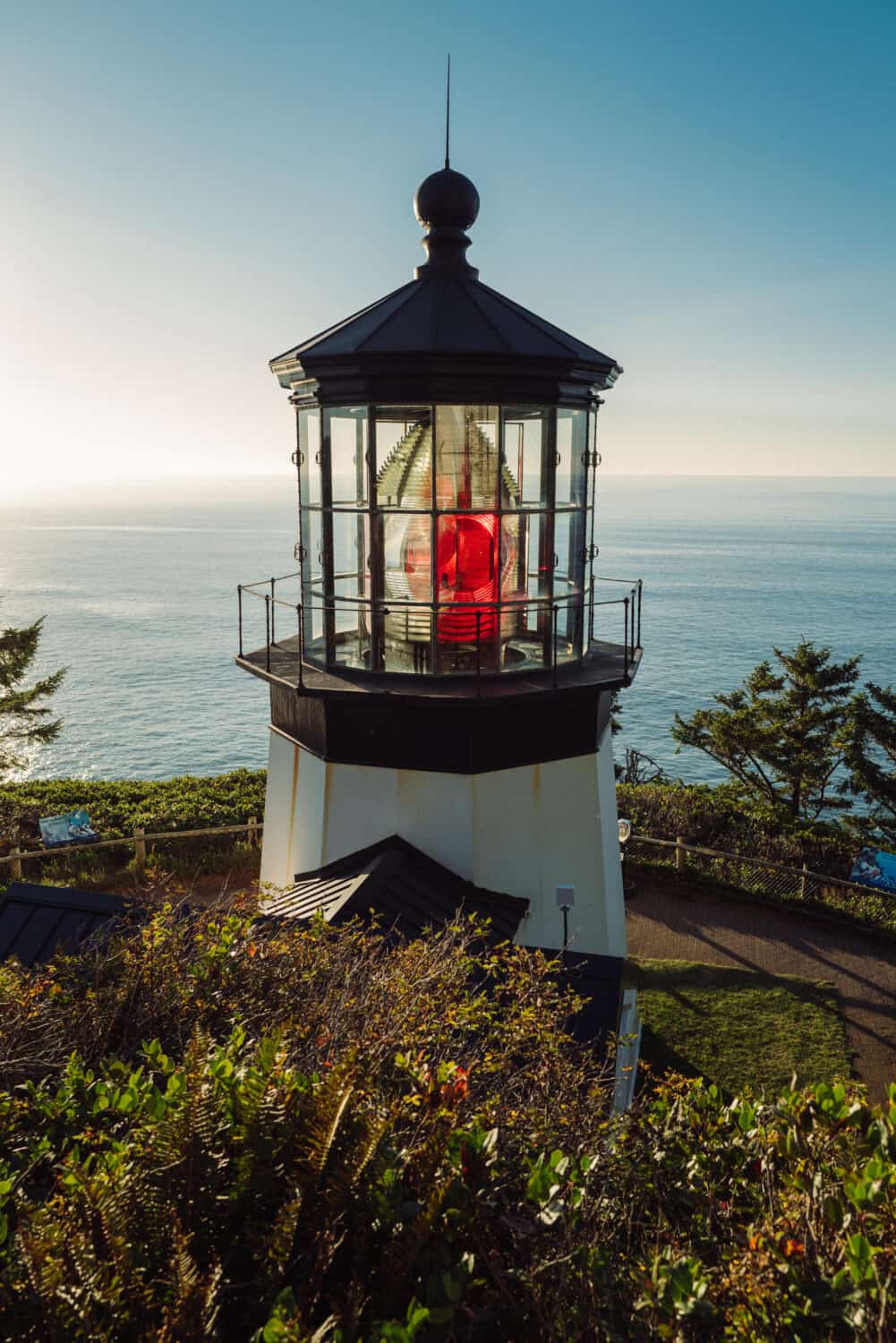 Close up of Cape Meares Lighthouse on the Oregon Coast - TheMandagies.com