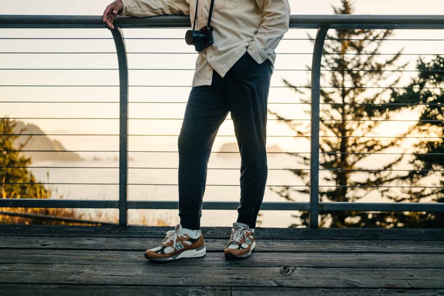 Berty Mandagie's shoes at Cape Meares, Oregon