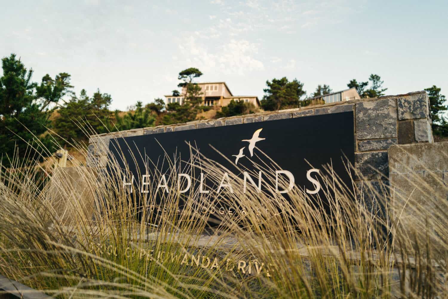 Oregon Coast Winter Weekend Getaway - Headlands Lodge Sign