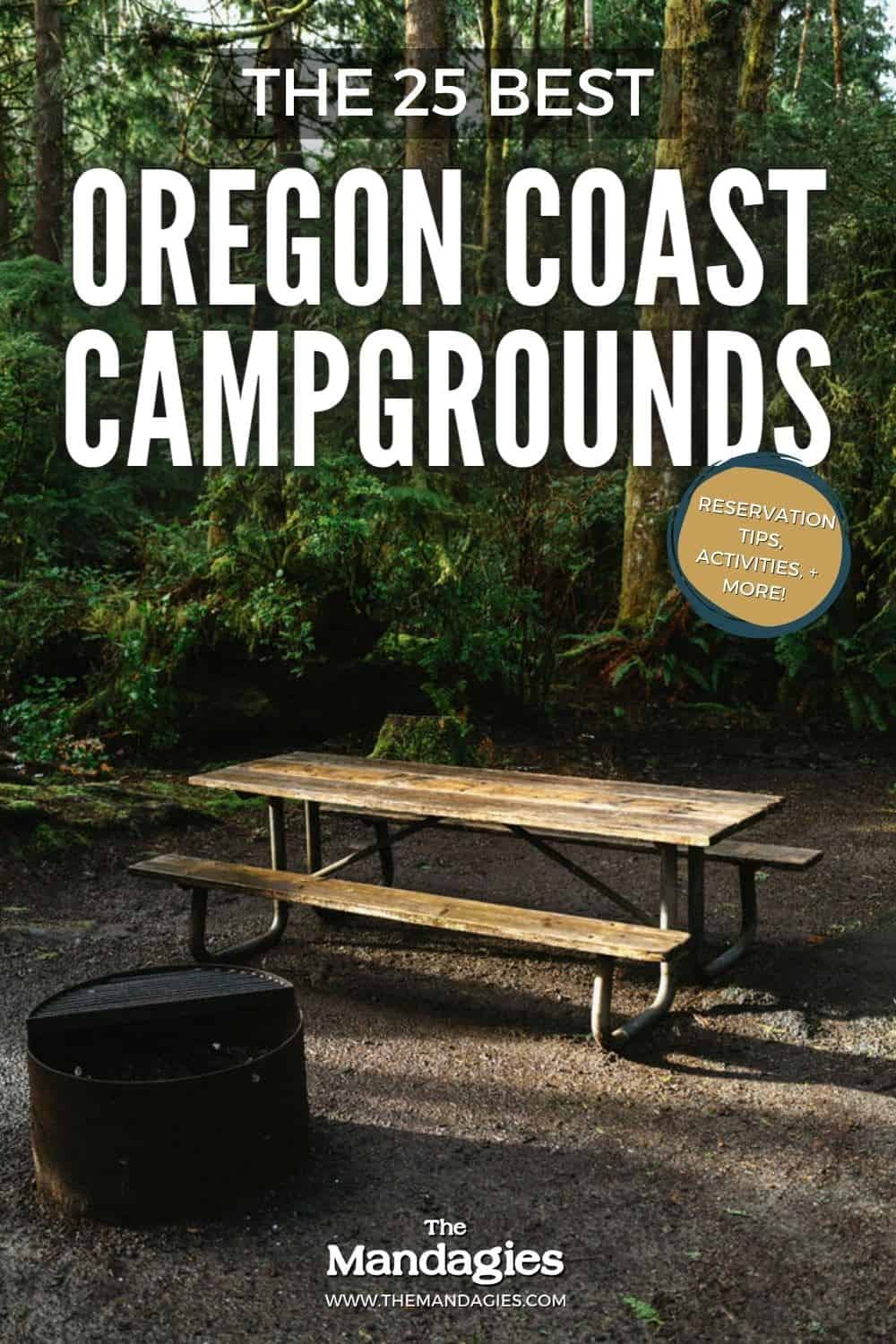 Oregon Coast Campgrounds Pin 1 - TheMandagies.com