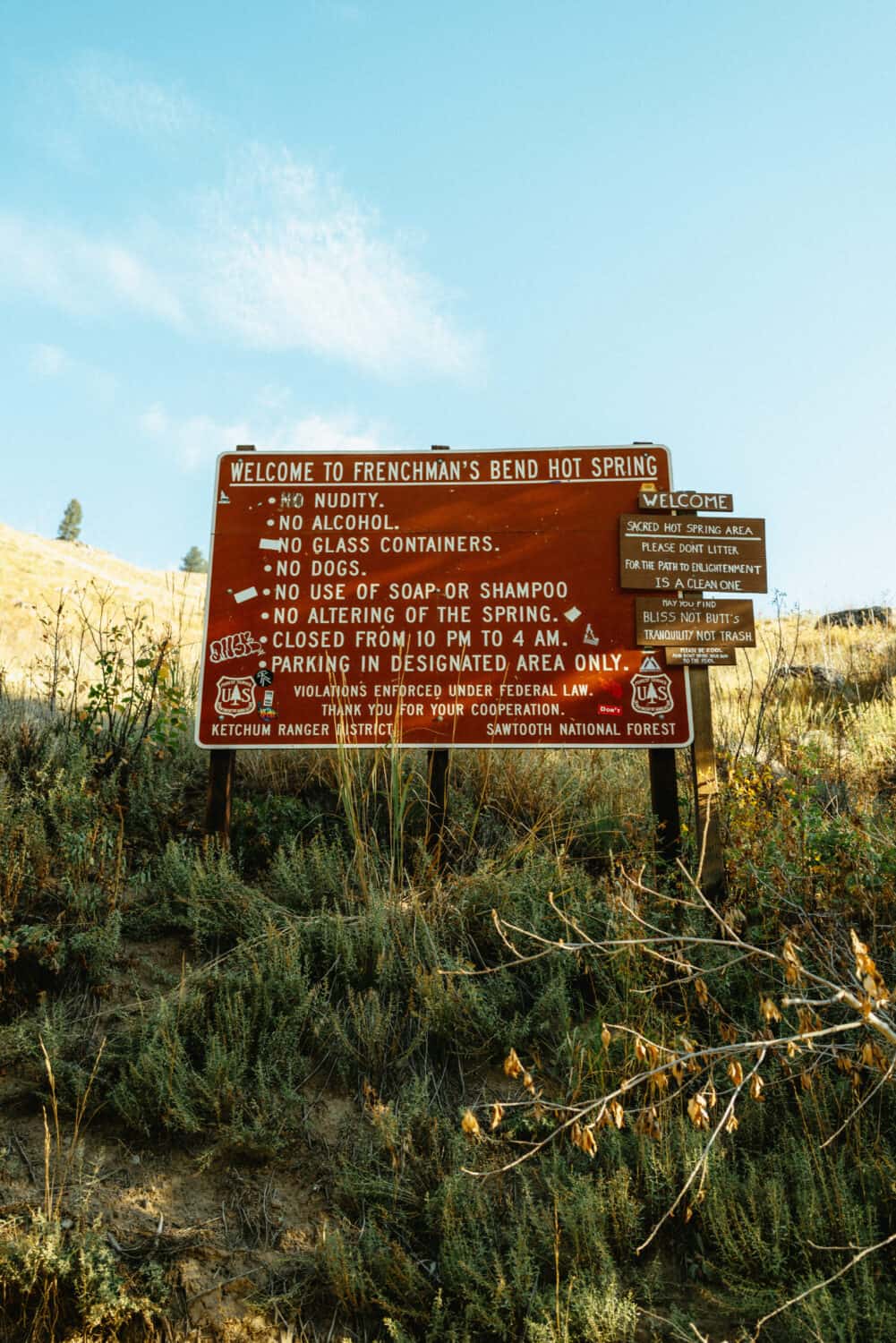 Frenchman's Bend Hot Springs Rules