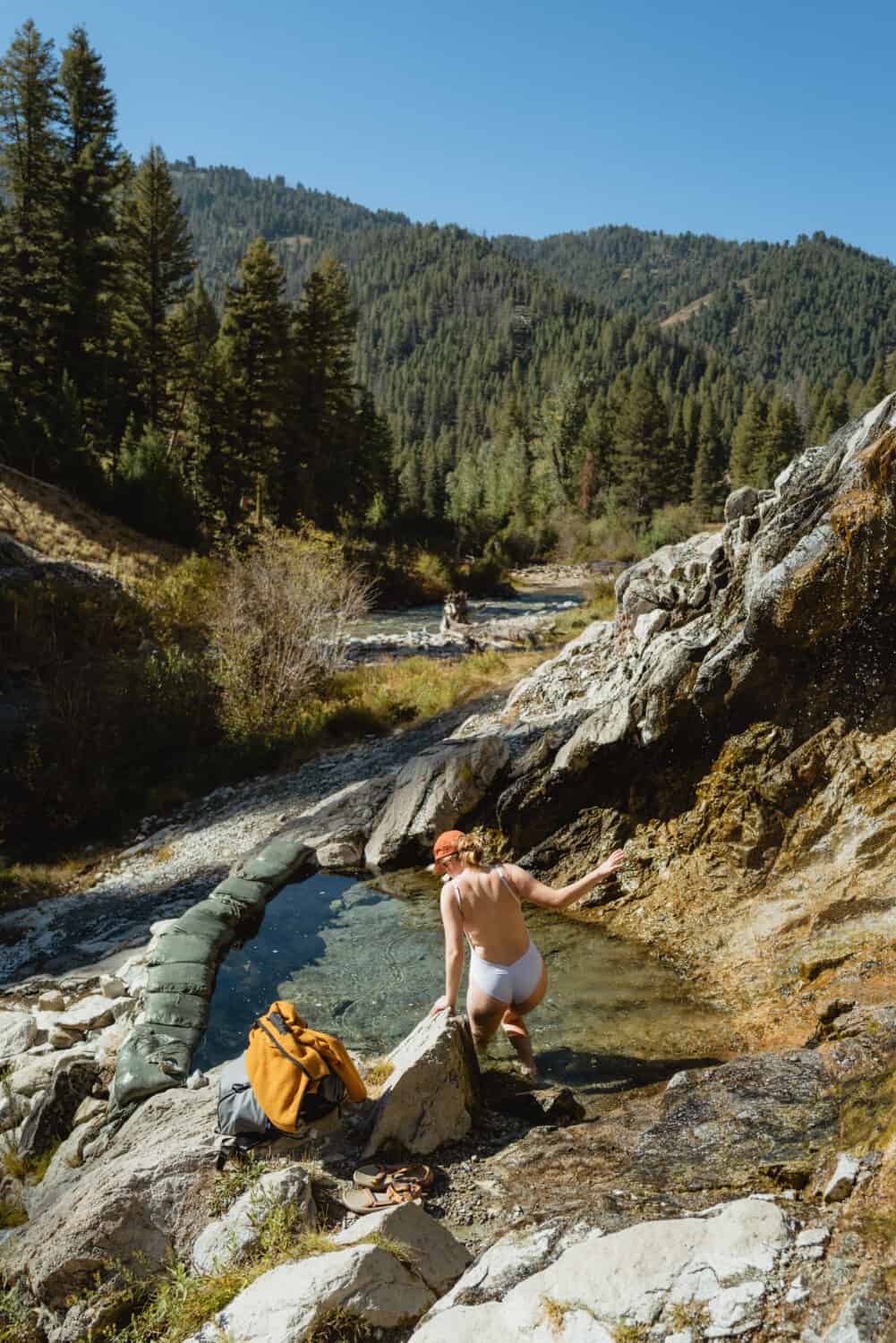 Emily Mandagie at Skillern Hot Springs in Idaho