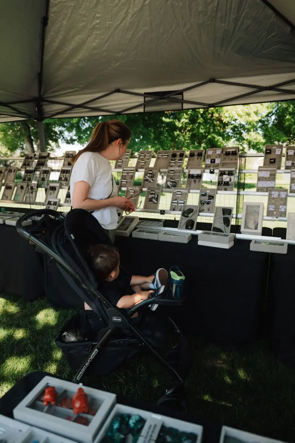 Emily Mandagie exploring the Idaho Falls Farmers Market in Idaho 2025