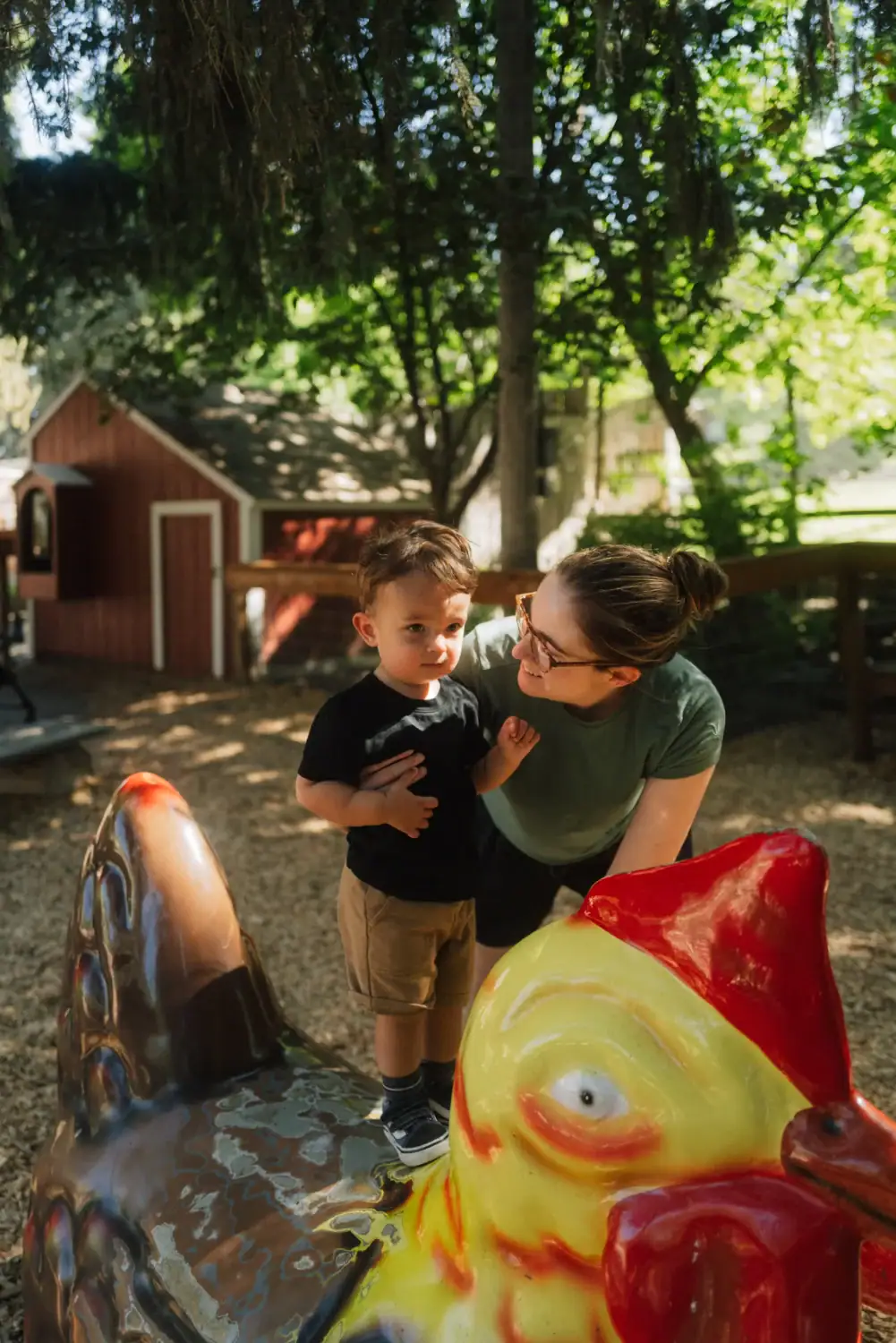 Exploring the kids section of the Idaho Falls Zoo with a toddler - The Mandagies 2025